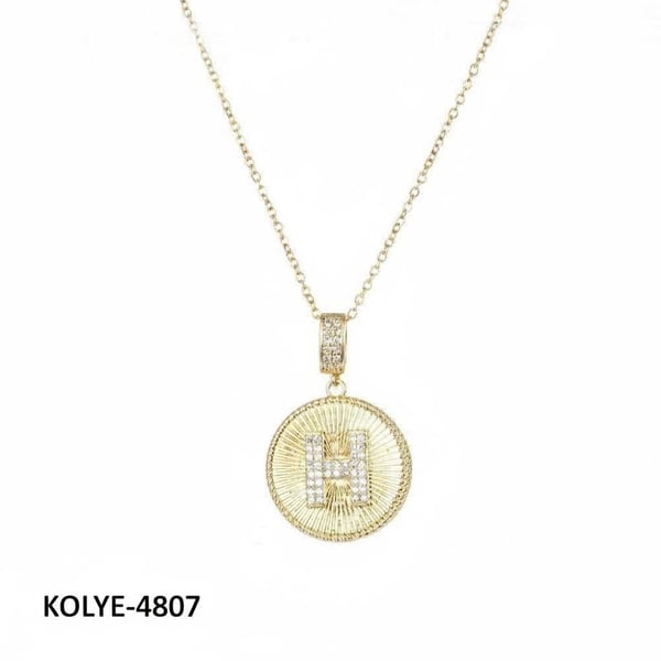 Çelik Harf Kolye 45 cm (H) // KOLYE-4807.KOLYE-4807