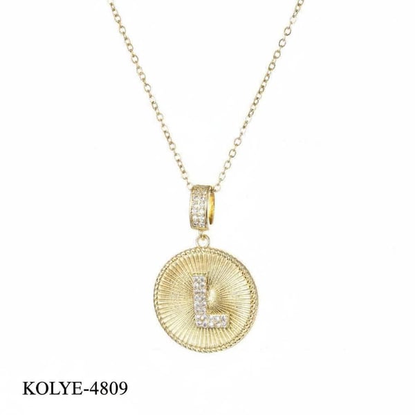 Çelik Harf Kolye 45 cm (L) // KOLYE-4809.KOLYE-4809