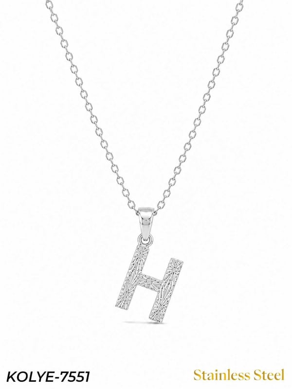 Çelik Harf Kolye 45cm // KOLYE-7551KOLYE-7551