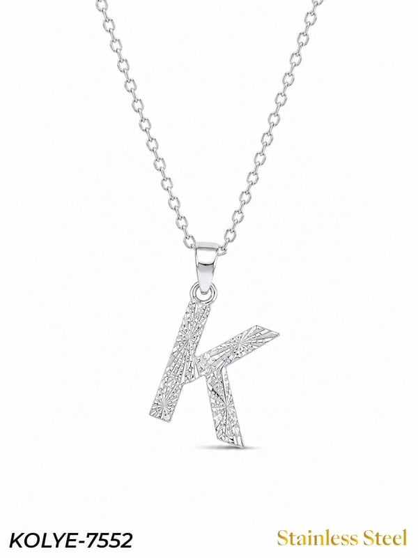 Çelik Harf Kolye 45cm // KOLYE-7552KOLYE-7552