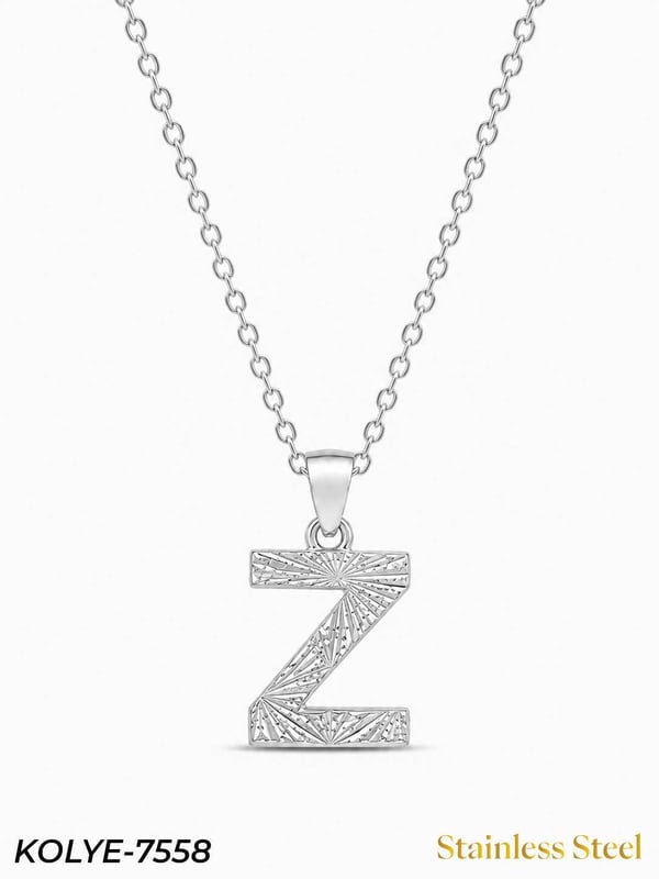 Çelik Harf Kolye 45cm // KOLYE-7558KOLYE-7558