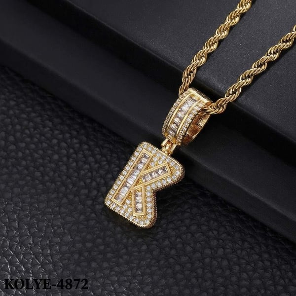 Çelik Harf Kolye (K) 60cm // KOLYE-4872.KOLYE-4872