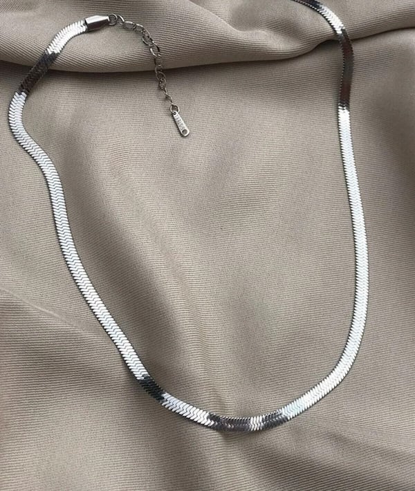 Çelik İtalyan Kolye Sılver 45 cm.KL-ÇLK-146