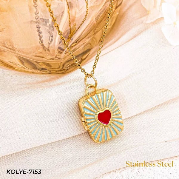 Çelik Kapaklı Kolye 45cm // KOLYE-7153KOLYE-7153