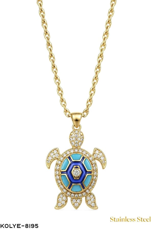 Çelik Kaplumbağa Kolye 45CM //KOLYE-8195KOLYE-8195