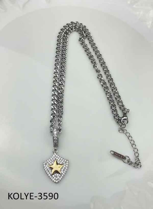 Çelik Kolye 45cm // KOLYE-3590.KOLYE-3590