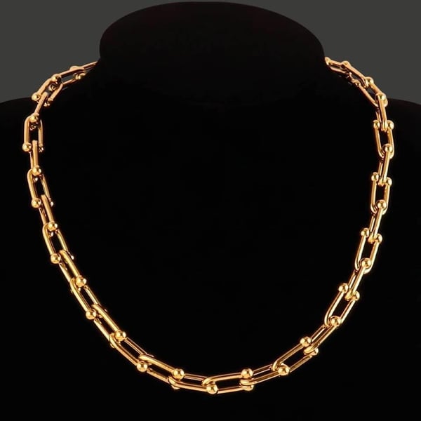 Çelik Tfny Kolye 60 cm Gold.KOLYE-853