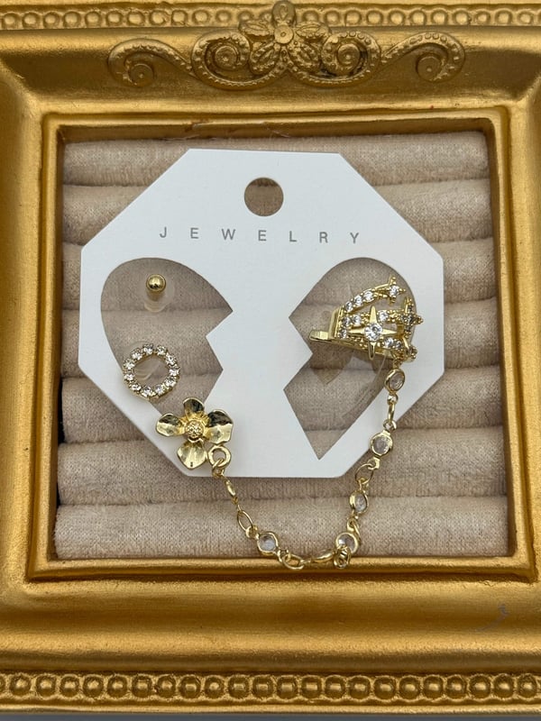 EARCUFF Kıkırdak Set Küpe // EAR-771.EAR-771