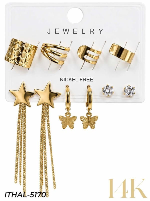 Earcuff Set Küpe // ITHAL-5170ITHAL-5170