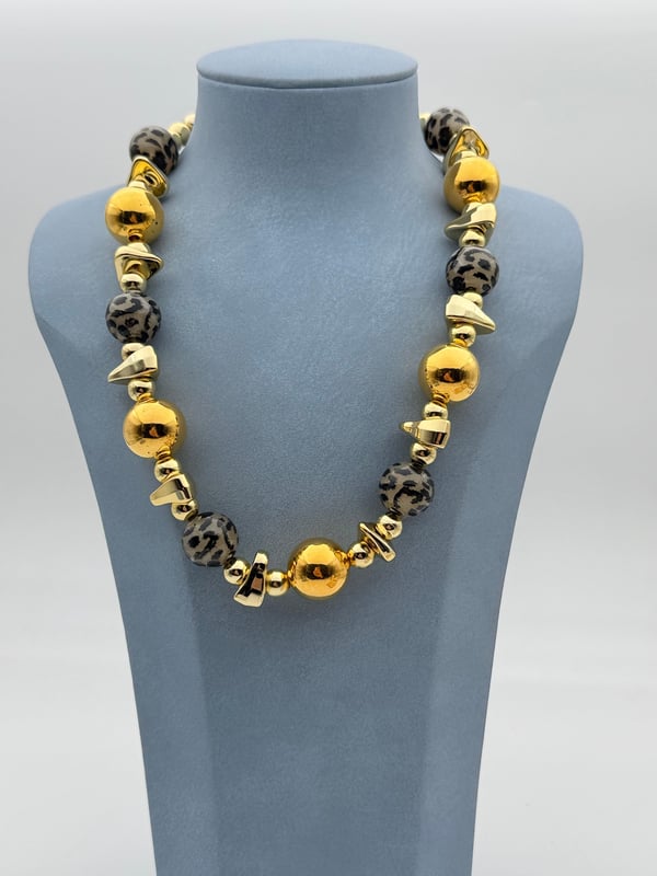 VIP Leopar Kolye // KOLYE-6299.KOLYE-6299