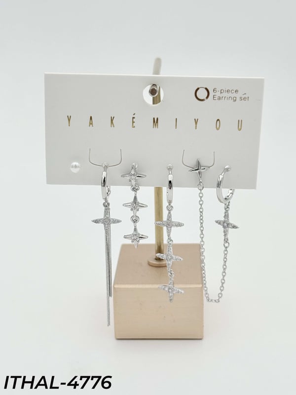 YAKEMIYOU 6'LI Set Küpe // ITHAL-4776ITHAL-4776