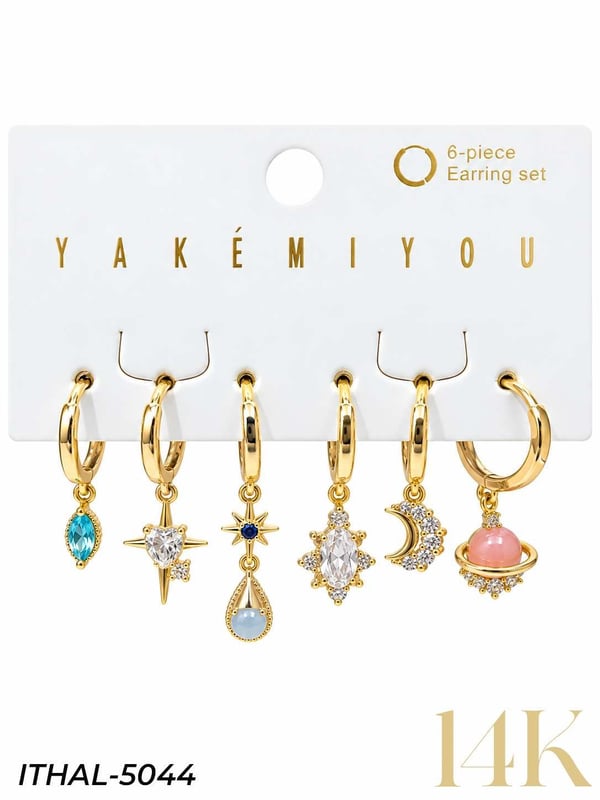 YAKEMIYOU 6'LI Set Küpe // ITHAL-5044ITHAL-5044