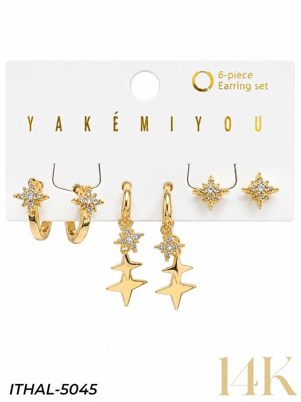 YAKEMIYOU 6'LI Set Küpe // ITHAL-5045ITHAL-5045