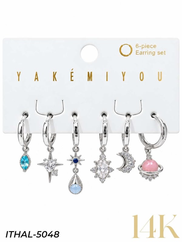 YAKEMIYOU 6'LI Set Küpe // ITHAL-5048ITHAL-5048