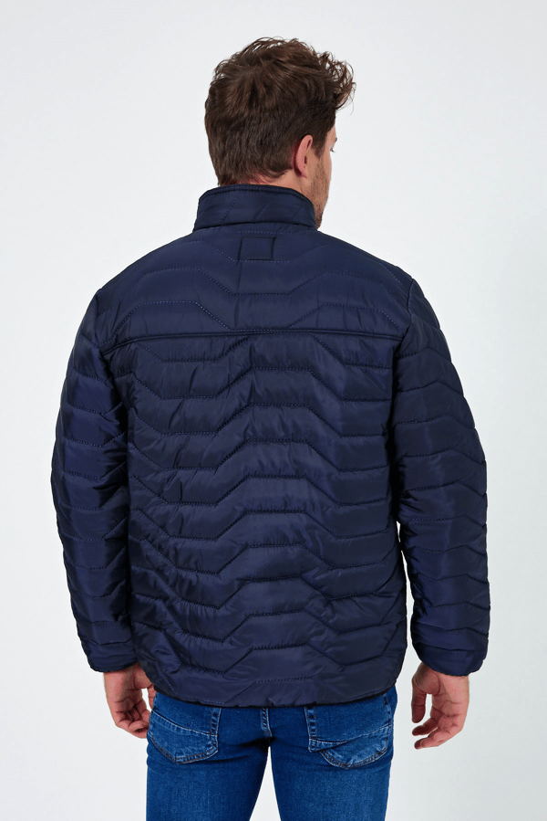 Dik Yaka Lightweight Rüzgar Geçirmez Slim Fit Şişme Spor Mont