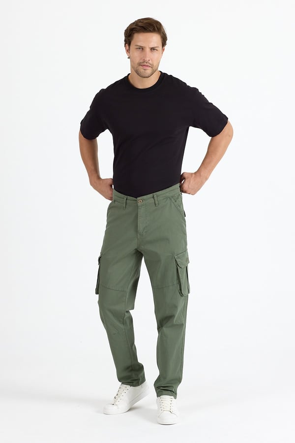 Erkek Baggy Fit Kargo Pantolon - Rahat Kesim