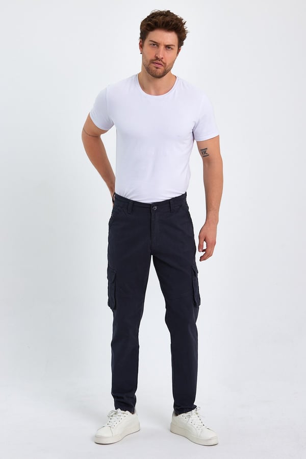 Erkek Baggy Fit Kargo Pantolon - Rahat Kesim