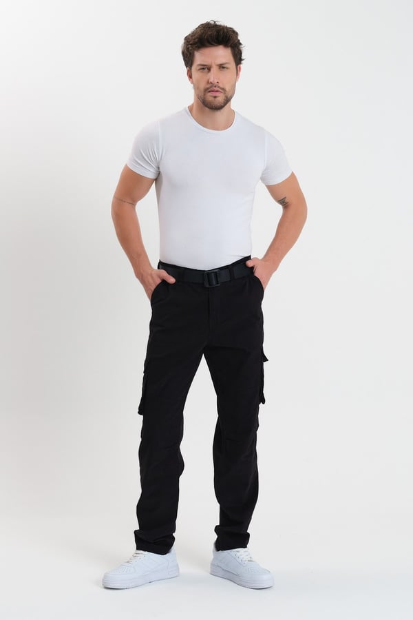 Erkek Baggy Fit Kargo Pantolon - Rahat Kesim