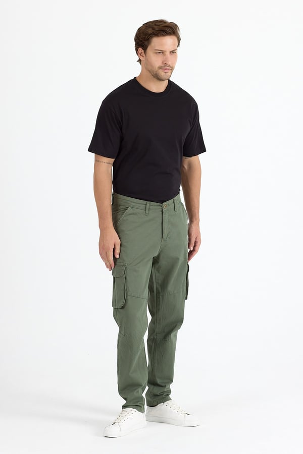 Erkek Baggy Fit Kargo Pantolon - Rahat Kesim