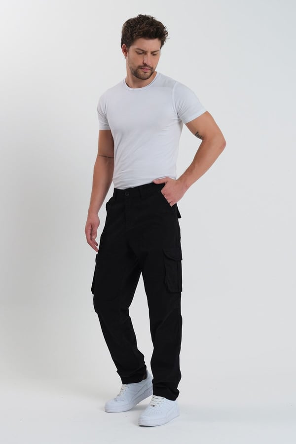 Erkek Baggy Fit Kargo Pantolon - Rahat Kesim