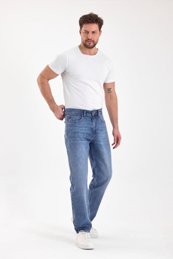 Erkek Baggy Jean Pantolon | Açık Mavi - B48110