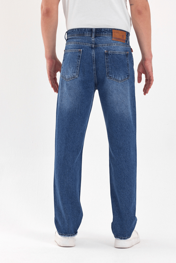 Erkek Baggy Jean Pantolon | Mavi - B48111