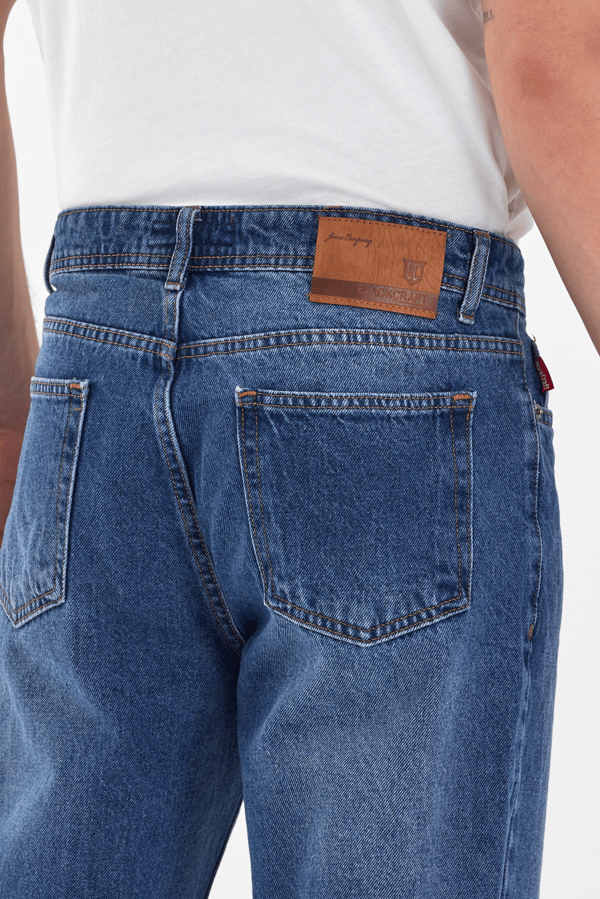 Erkek Baggy Jean Pantolon | Mavi - B48111