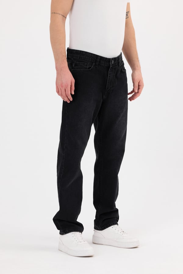 Erkek Baggy Kot Pantolon Siyah Renk B480-03