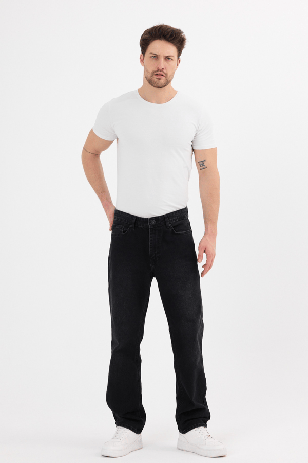 Erkek Baggy Kot Pantolon Siyah Renk B480-03