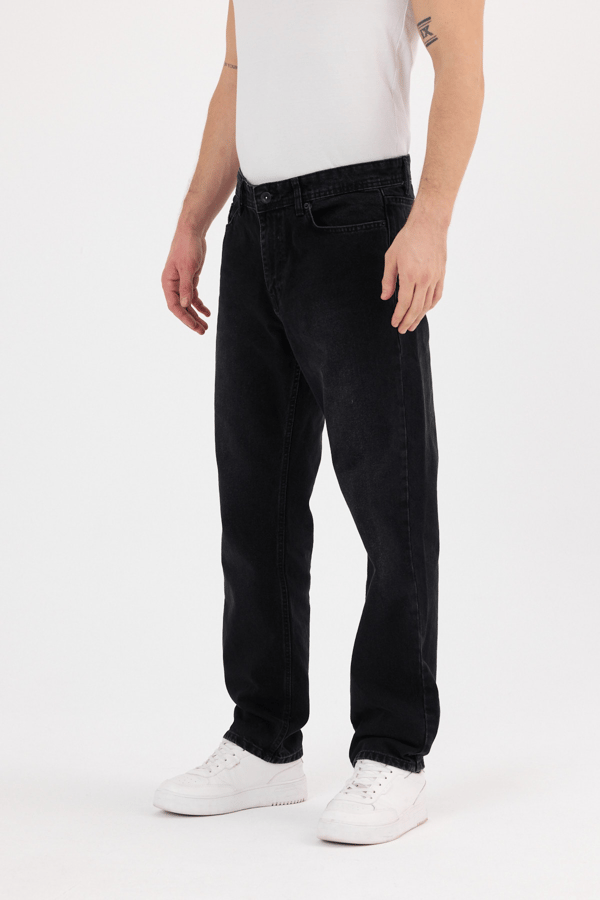 Erkek Baggy Kot Pantolon Siyah Renk B480-03