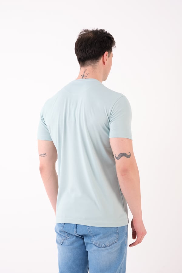 Erkek Bisiklet Yaka Slim Fit Basic T-Shirt | Günlük Tişört
