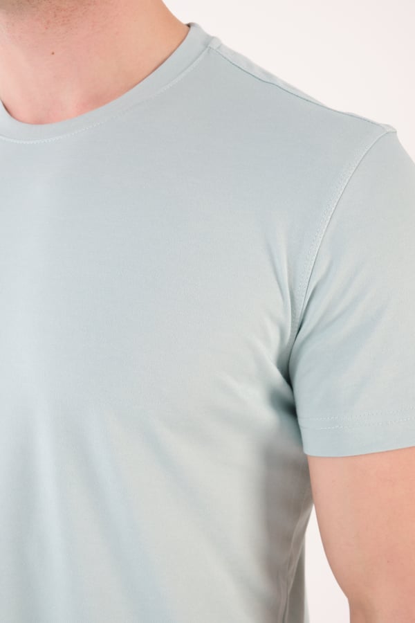 Erkek Bisiklet Yaka Slim Fit Basic T-Shirt | Günlük Tişört