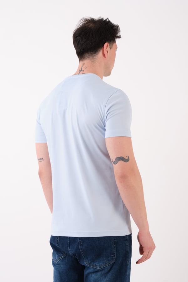 Erkek Bisiklet Yaka Slim Fit Basic T-Shirt | Günlük Tişört
