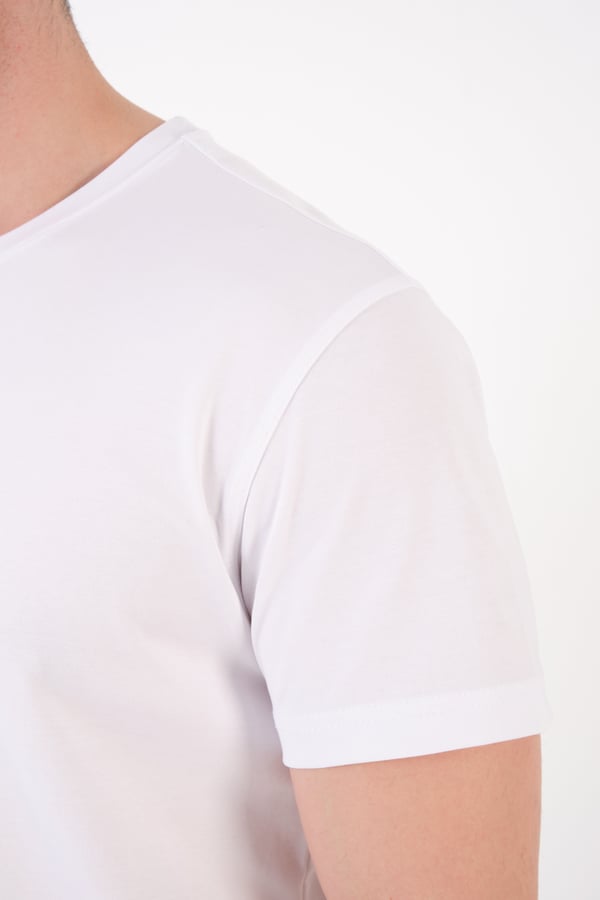 Erkek Bisiklet Yaka Slim Fit Basic T-Shirt | Günlük Tişört