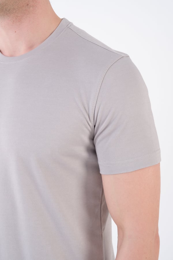Erkek Bisiklet Yaka Slim Fit Basic T-Shirt | Günlük Tişört