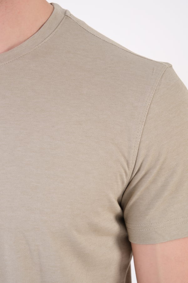 Erkek Bisiklet Yaka Slim Fit Basic T-Shirt | Günlük Tişört