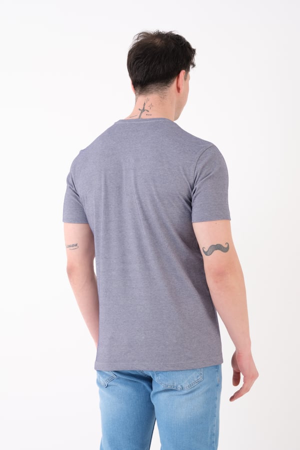 Erkek Bisiklet Yaka Slim Fit Basic T-Shirt | Günlük Tişört