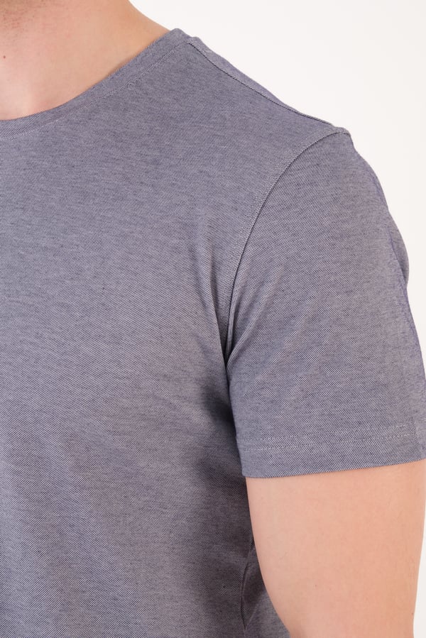 Erkek Bisiklet Yaka Slim Fit Basic T-Shirt | Günlük Tişört