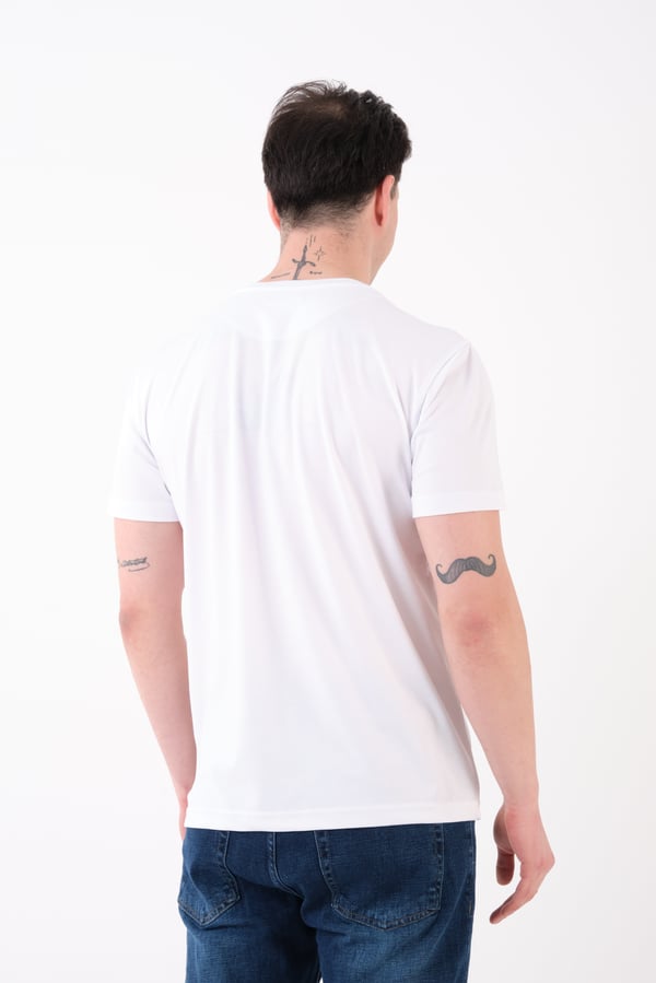 Erkek Bisiklet Yaka Slim Fit Basic T-Shirt | Günlük Tişört