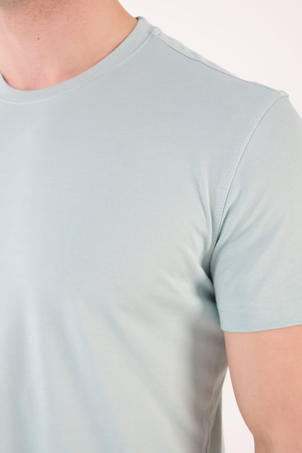 Erkek Bisiklet Yaka Slim Fit Basic T-Shirt | Günlük Tişört