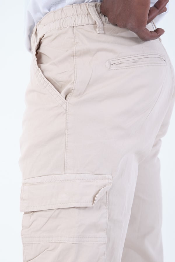 Erkek Kargo Cepli Lastik Paça Gabardin Jogger Pantolon