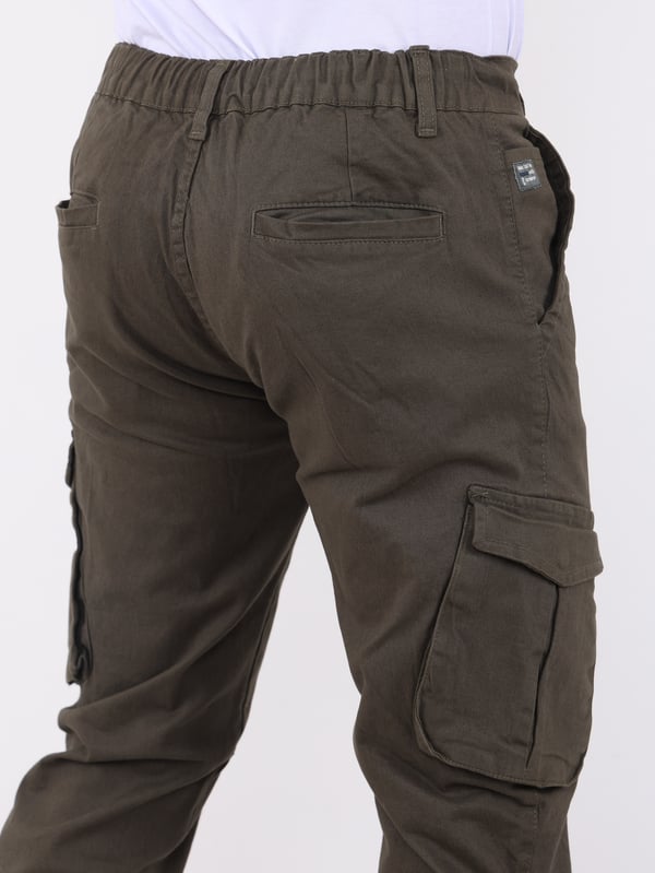 Erkek Kargo Cepli Lastik Paça Gabardin Jogger Pantolon