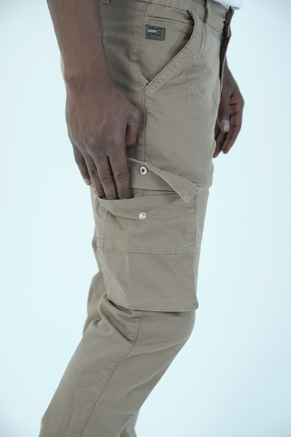 Erkek Kargo Cepli Lastik Paça Gabardin Jogger Pantolon