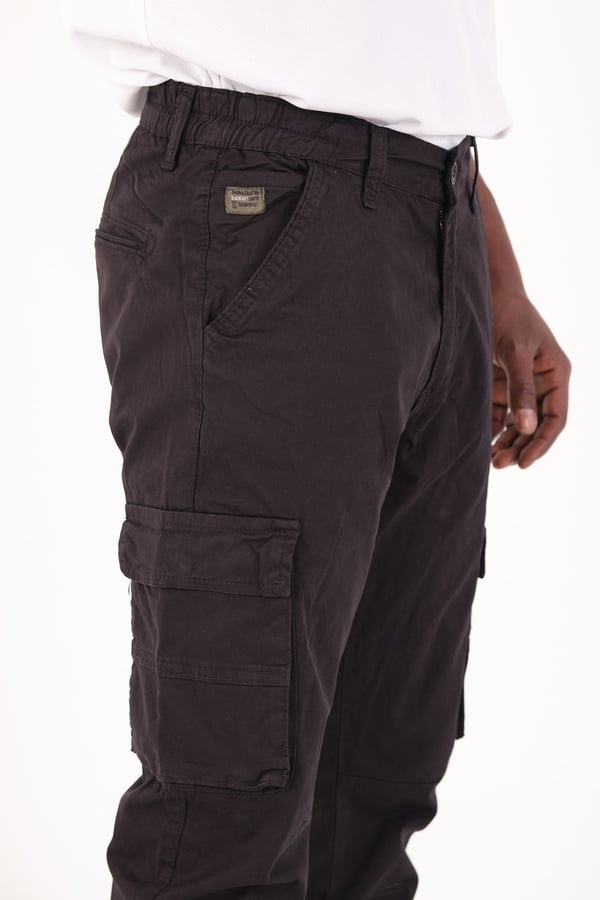 Erkek Kargo Cepli Lastik Paça Gabardin Jogger Pantolon