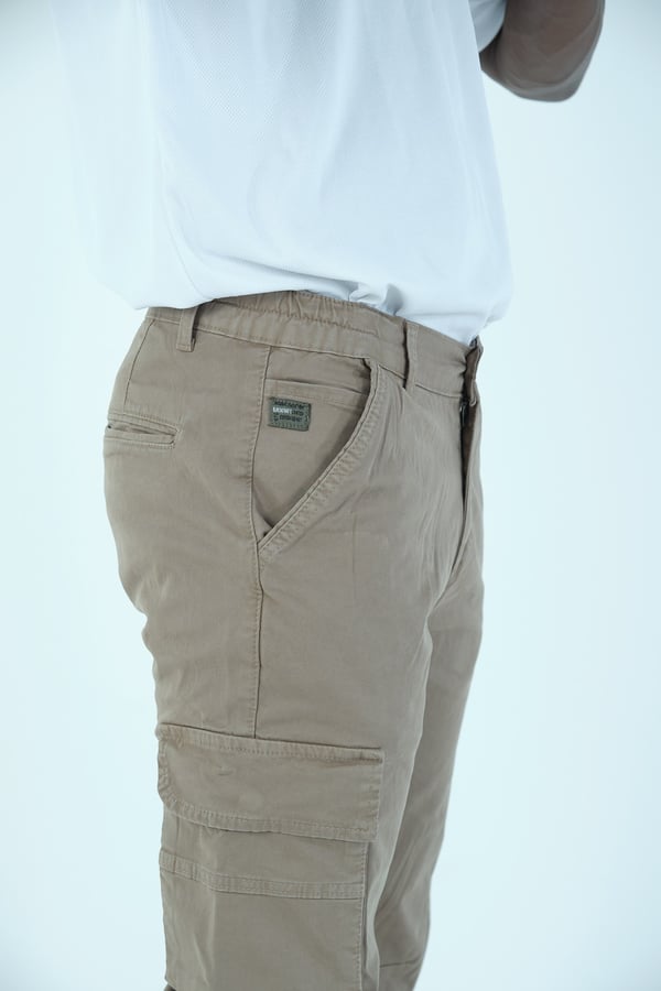 Erkek Kargo Cepli Lastik Paça Gabardin Jogger Pantolon
