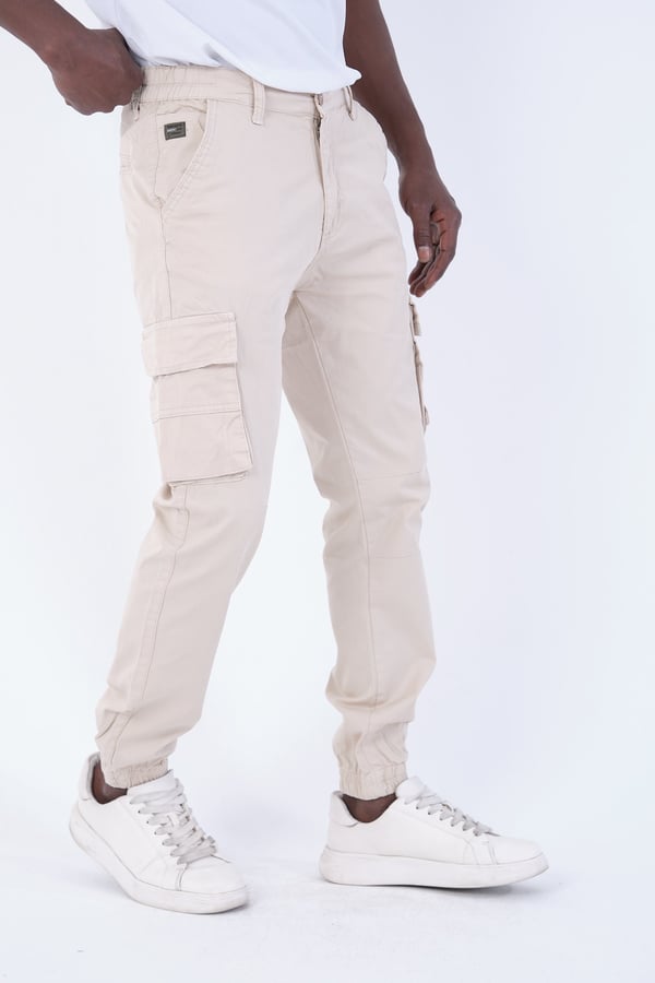 Erkek Kargo Cepli Lastik Paça Gabardin Jogger Pantolon