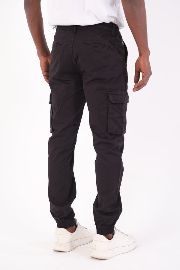 Erkek Kargo Cepli Lastik Paça Gabardin Jogger Pantolon