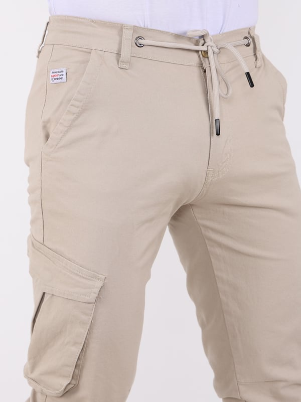 Erkek Kargo Cepli Lastik Paça Gabardin Jogger Pantolon