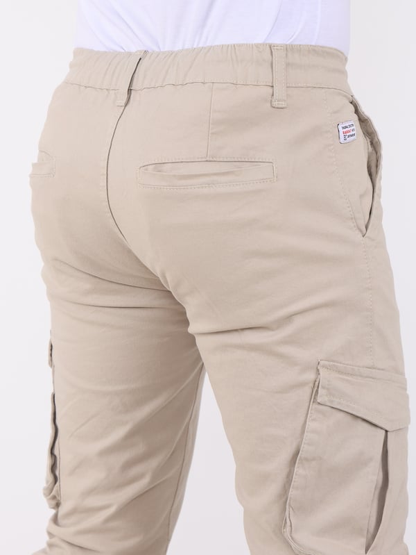 Erkek Kargo Cepli Lastik Paça Gabardin Jogger Pantolon