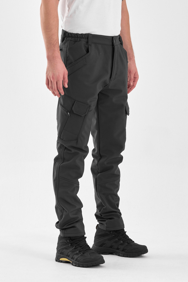 Erkek Outdoor İçi Polarlı Softshell Su Geçirmez Taktik Kargo Pantolon
